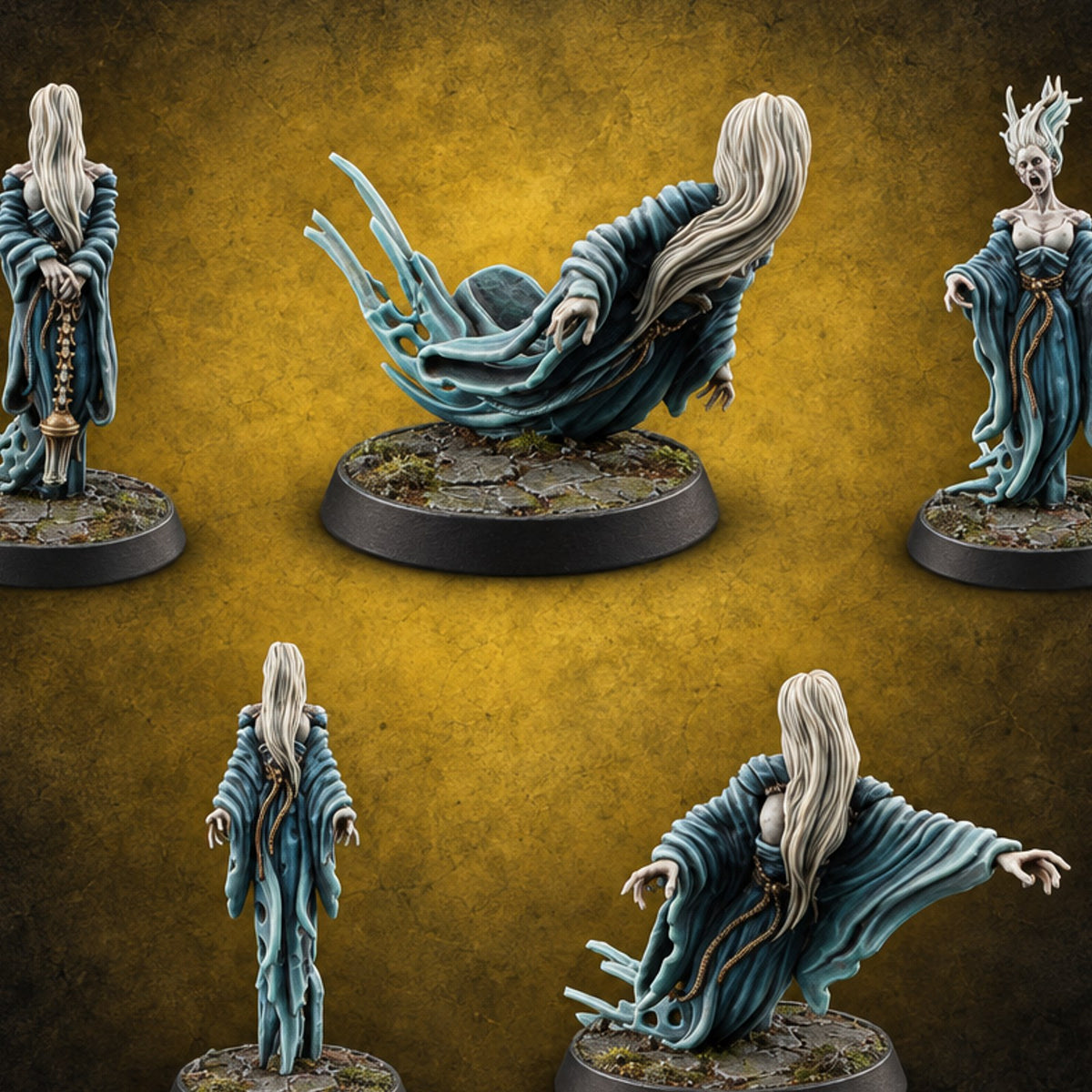 Hair Down, Grudge Up Banshee Spirits — painted concept preview (miniature supplied unpainted)