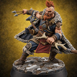 Furs Still Frosted Human Barbarian A — painted concept preview (miniature supplied unpainted)