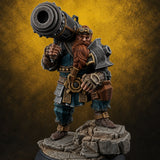 Shouldering the Big Gun Dwarf Cannoneer — painted concept preview (miniature supplied unpainted)