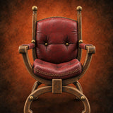 Scholar's Seat Awaits Ornate Cushioned Armchair — painted concept preview (terrain supplied unpainted)