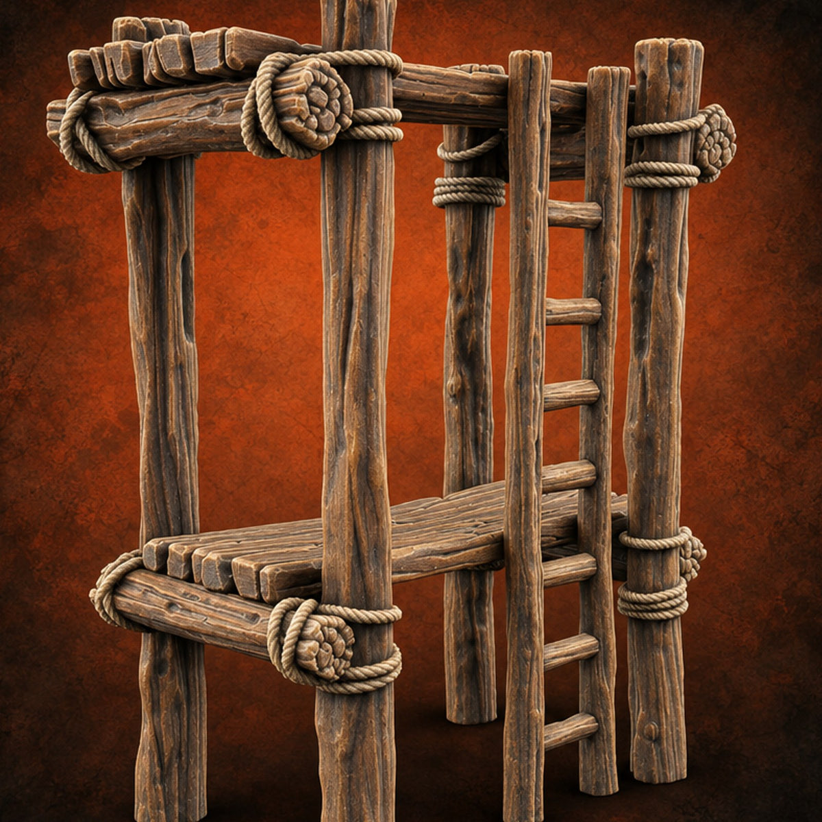 Pulleys, Planks and Plans Wooden Construction Site Terrain D — painted concept preview (terrain supplied unpainted)