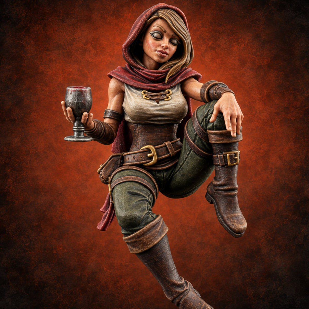 Nobody Leaves Sober Inn Patron I — painted concept preview (miniature supplied unpainted)