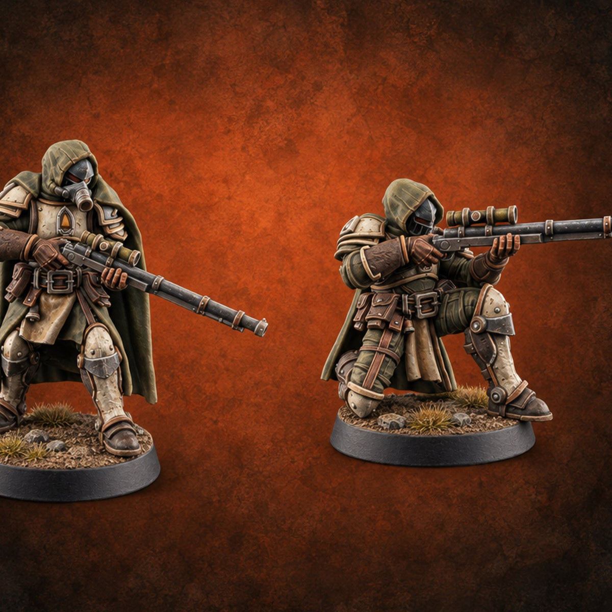 Breathes Easy, Shoots Straighter Human Respirator Riflemen — painted concept preview (miniature supplied unpainted)