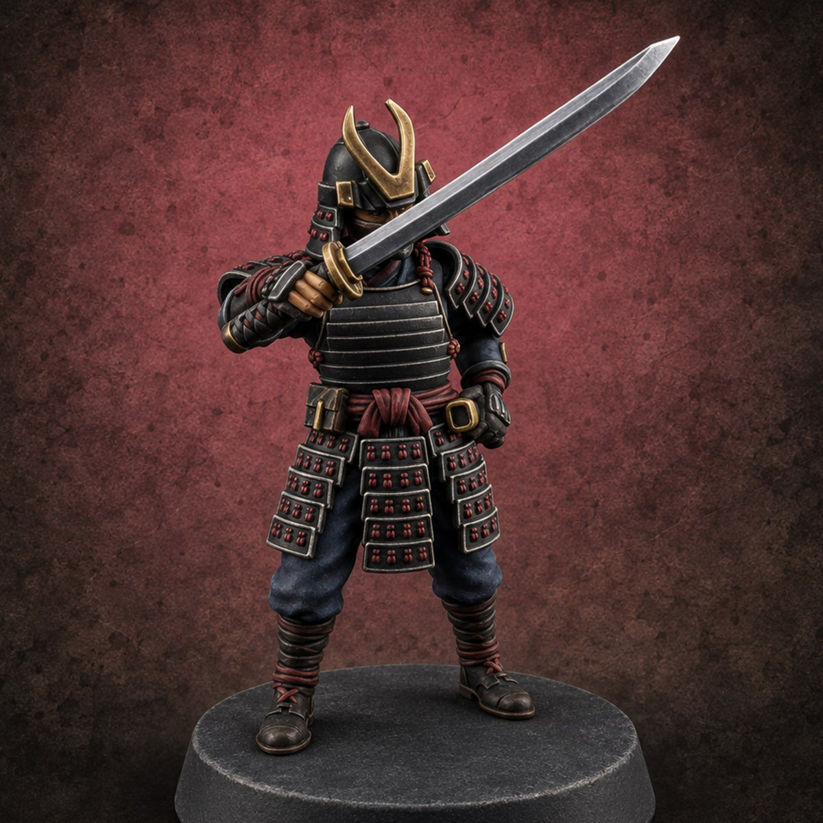 Swords Drawn Sword Drawn Human Umikage Guard D — painted concept preview (miniature supplied unpainted)