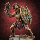 Bronze Wall, Rivet Heavy Human Hoplite Warrior A — painted concept preview (miniature supplied unpainted)