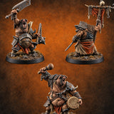 Loud, Proud and Boarish Wereboar Command Group — painted concept preview (miniature supplied unpainted)