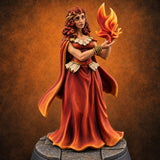 Her Highness Fears No Flame Human Fire Princess — painted concept preview (miniature supplied unpainted)