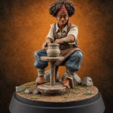 Throwing Shapes Since Sunrise Human Potter — painted concept preview (miniature supplied unpainted)