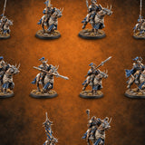 Hooves Thunder, Horns Gleam Human Horned Cavalry Warriors — painted concept preview (miniature supplied unpainted)