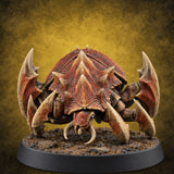 Nothing Under the Shell but Teeth Giant Crab with Spiked Carapace and Blade Legs A — painted concept preview (miniature supplied unpainted)