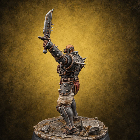 Spikes, Smoke and Scripture Human Spiked-Armour Soldier J — painted concept preview (miniature supplied unpainted)