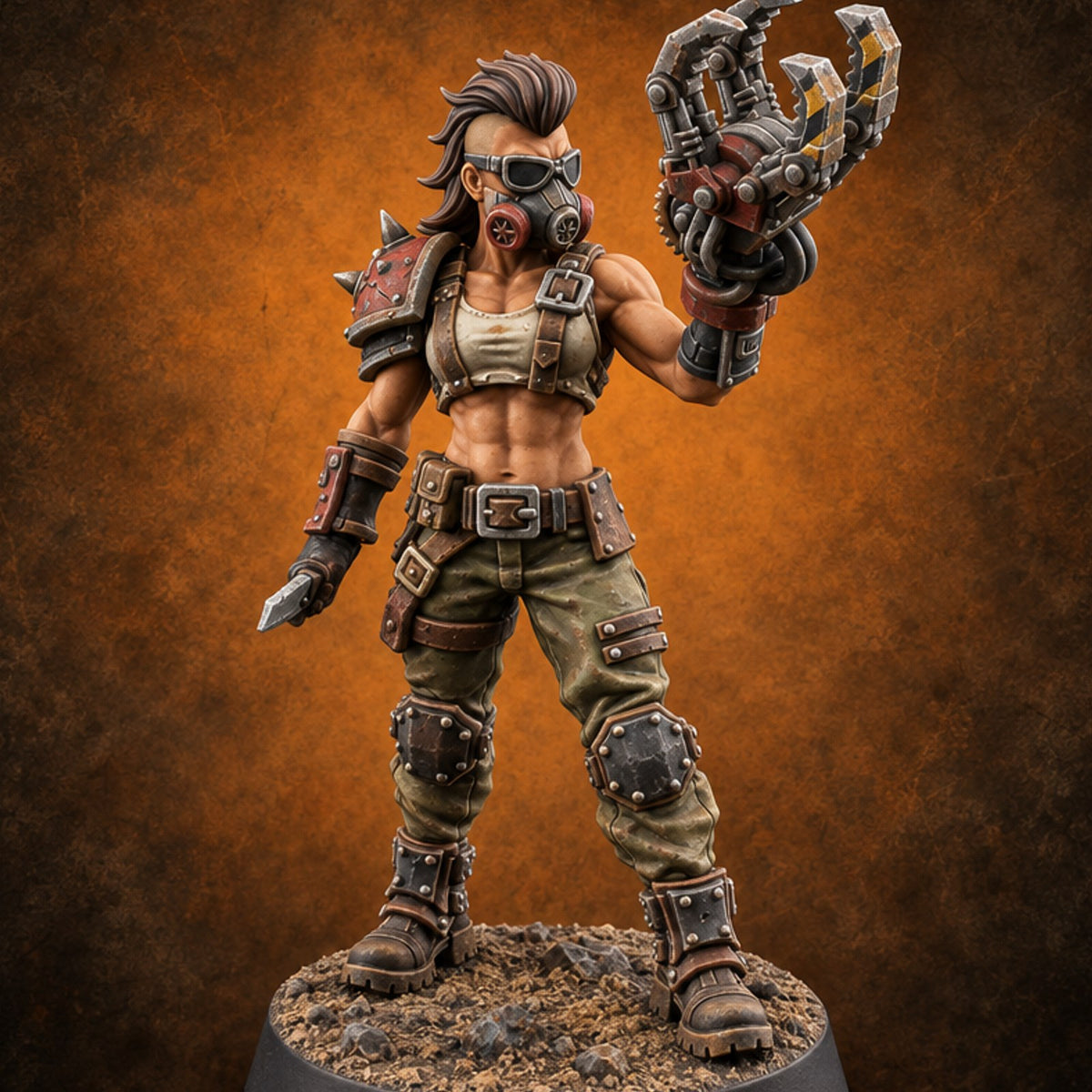 Hard to Follow Human Raider Pack Leader D — painted concept preview (miniature supplied unpainted)