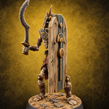 Dust and Sandstone Silence Skeleton Warrior C — painted concept preview (miniature supplied unpainted)