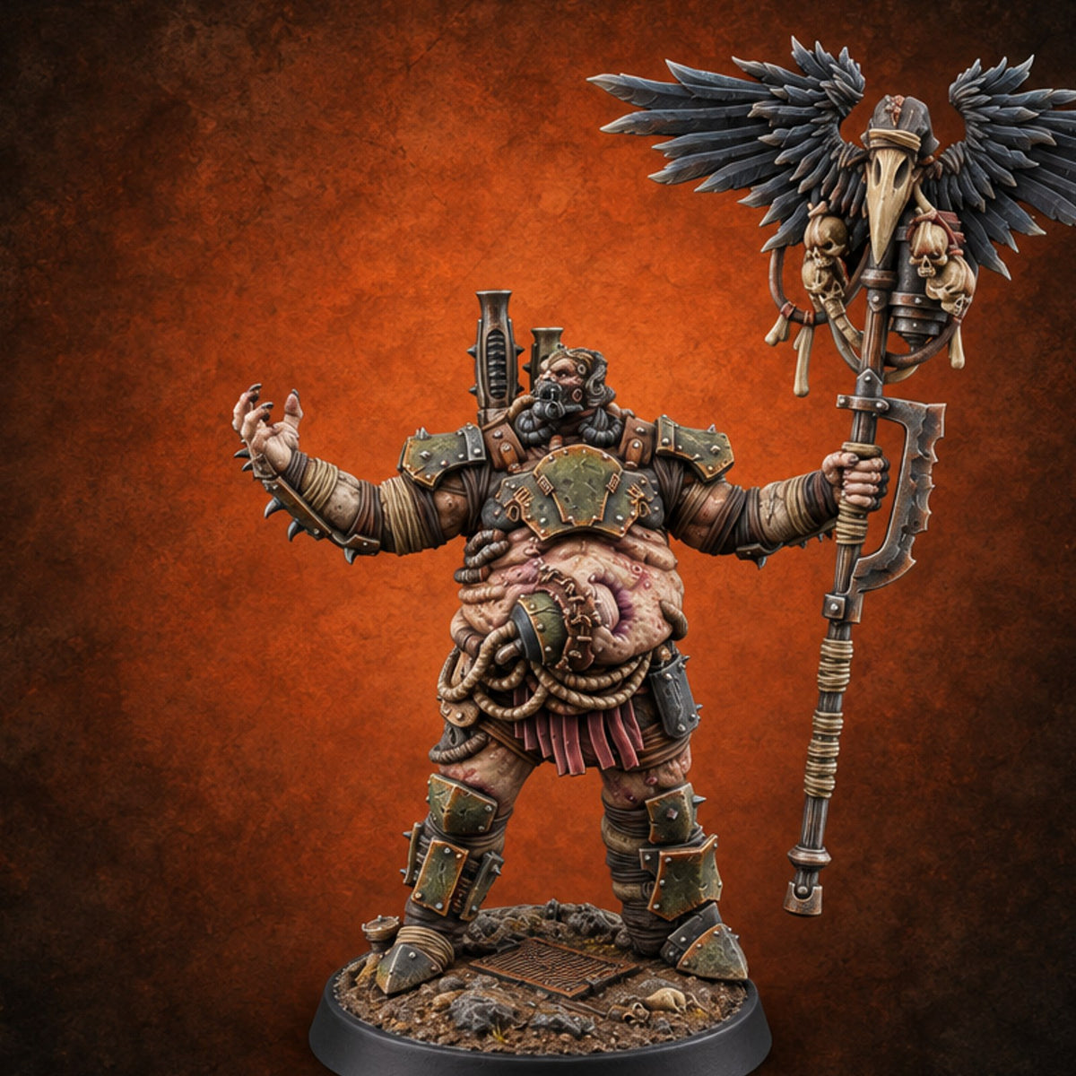 Rot Gets a Uniform Ogre Armoured Brute G — painted concept preview (miniature supplied unpainted)