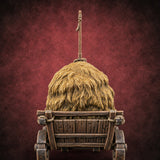 Hay Cart Left Mid-Lane Wooden Town Street Scenery B — painted concept preview (terrain supplied unpainted)