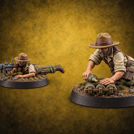 Reload Faster, Aim Truer Human Bearded Soldiers — painted concept preview (miniature supplied unpainted)