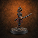 Swords Drawn Sword Drawn Human Umikage Guard B — painted concept preview (miniature supplied unpainted)