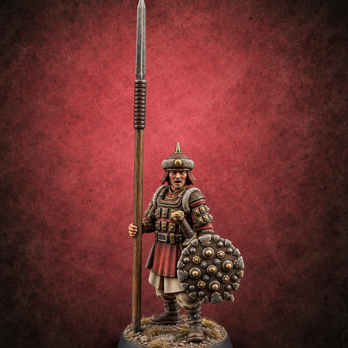 Pointed Opinions Human Steppe Spearman E — painted concept preview (miniature supplied unpainted)