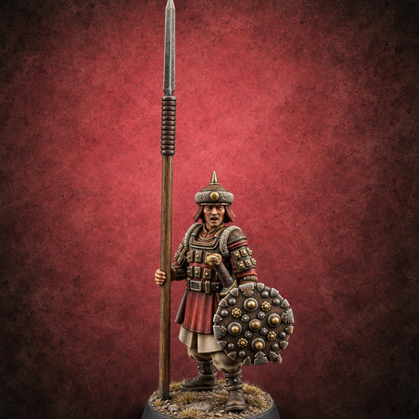 Pointed Opinions Human Steppe Spearman E — painted concept preview (miniature supplied unpainted)