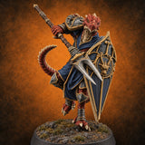 Shields Up, Forks Out Dragonborn Warden B — painted concept preview (miniature supplied unpainted)