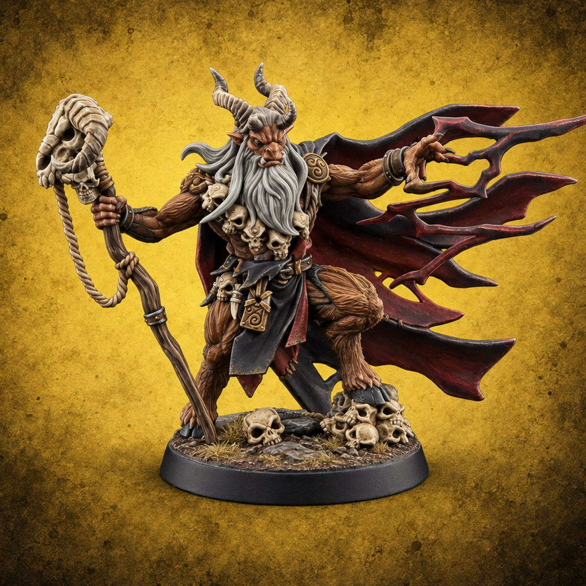 Firing out Magic Beastman Skull Wizard — painted concept preview (miniature supplied unpainted)