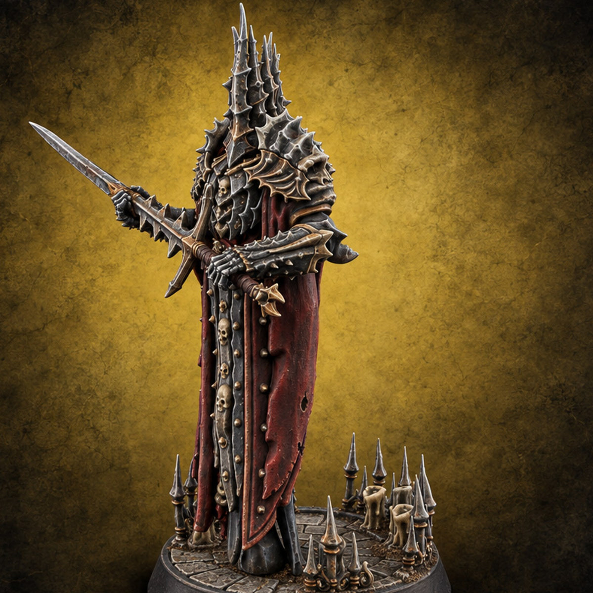 Receives No Petitions Death Knight Sword Lord C — painted concept preview (miniature supplied unpainted)