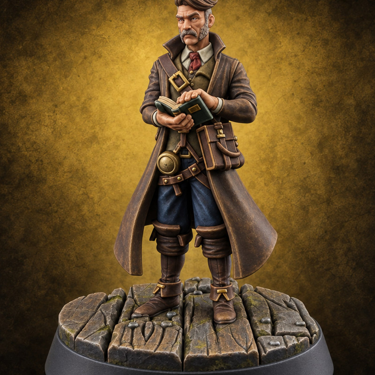 Torch Lit, Notes Taken Human Investigator A — painted concept preview (miniature supplied unpainted)