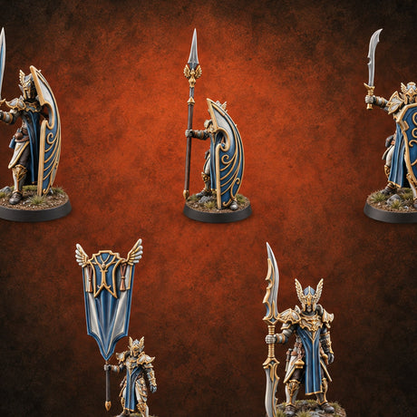 Wings on Every Brow Elf Regal Guards — painted concept preview (miniature supplied unpainted)