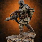 Breathing Through Brass Hoses Human Gas-Masked Shocktrooper E — painted concept preview (miniature supplied unpainted)