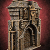 Filigree Fortifications Gothic Ornate Wall or Gate B — painted concept preview (terrain supplied unpainted)