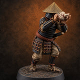Stand by the Standard Human Ashigaru Commander C — painted concept preview (miniature supplied unpainted)