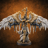 Fall Collection Deva Winged Staff Bearer A — painted concept preview (miniature supplied unpainted)