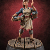 Fresh Catch Fish Vendor Market Miniature A — painted concept preview (miniature supplied unpainted)