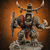 Cockpit Faces Warforged Armoured Warrior C — painted concept preview (miniature supplied unpainted)