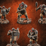 Breathing Rubble, Holding Ground Human Iron Guard Soldiers — painted concept preview (miniature supplied unpainted)
