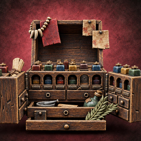 Every Drawer Hides a Cure Alchemist Drawer Chest — painted concept preview (terrain supplied unpainted)