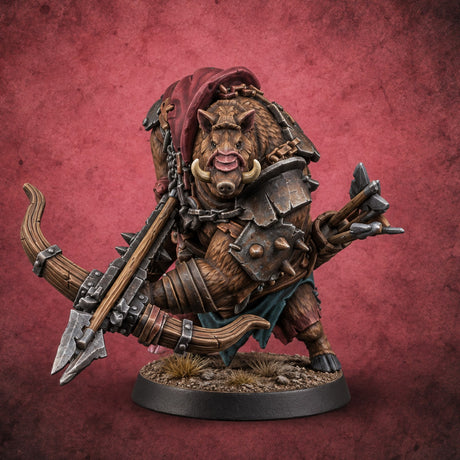 The Ambush Has Tusks Wereboar Crossbowman B — painted concept preview (miniature supplied unpainted)