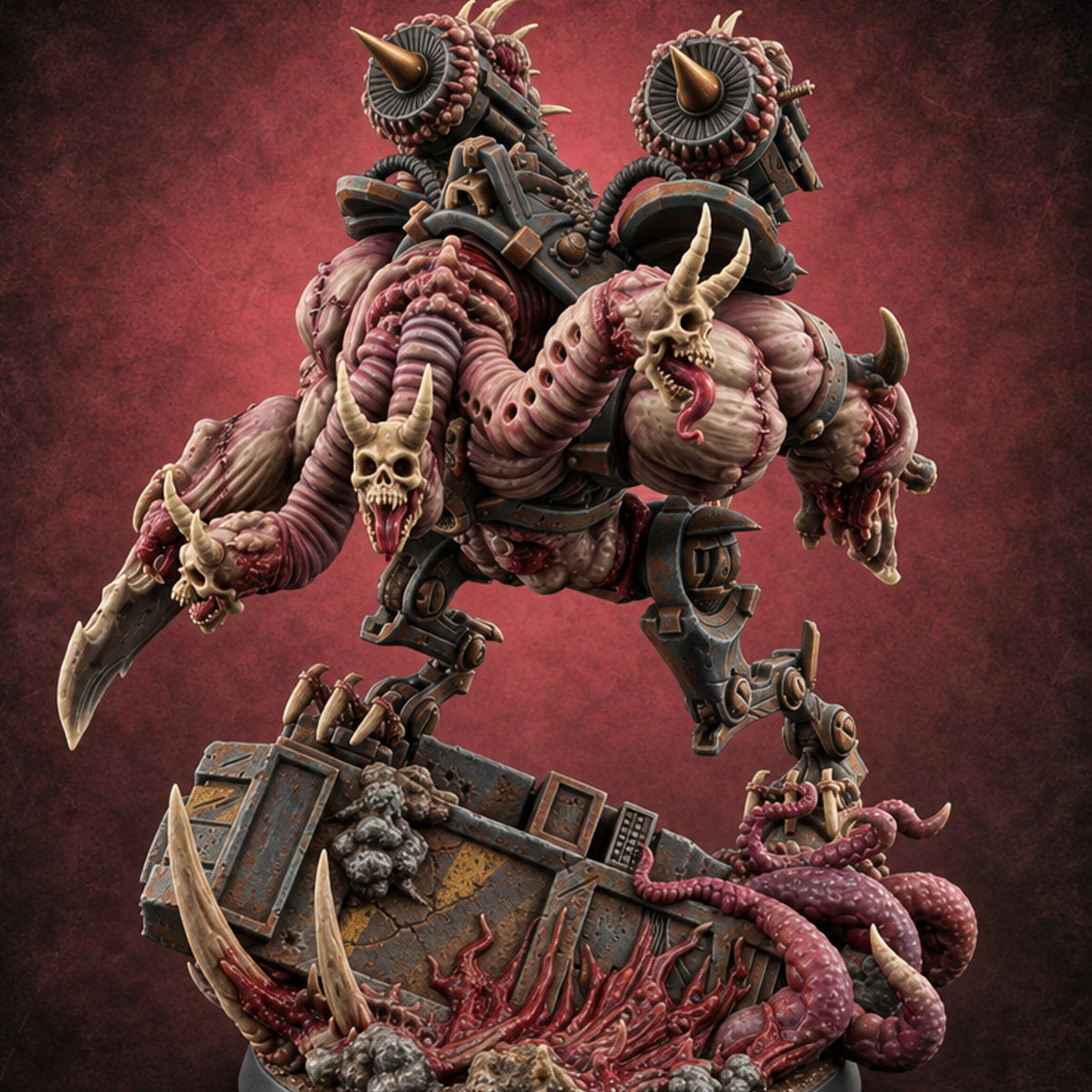 Fever Dream Tenants Flesh Golem Tentacled Brute B — painted concept preview (miniature supplied unpainted)