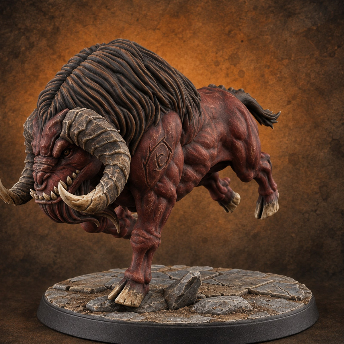 On the Rampage Gorthek Beast A — painted concept preview (miniature supplied unpainted)
