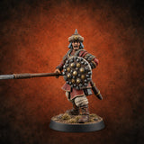 Pointed Opinions Human Steppe Spearman D — painted concept preview (miniature supplied unpainted)