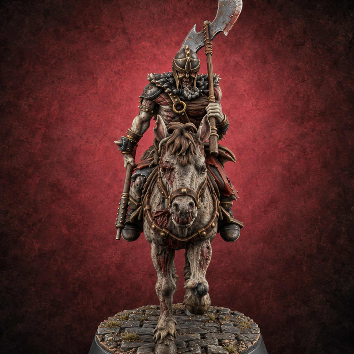 Dead Set Against Rest Zombie Warrior D — painted concept preview (miniature supplied unpainted)