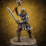 Mismatched Armoury, Matching Resolve Human Knight C — painted concept preview (miniature supplied unpainted)