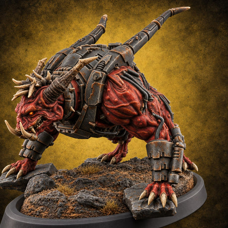 Fetch Is Not the Game Hell Hound B — painted concept preview (miniature supplied unpainted)
