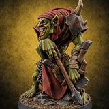 Stringing Bows, Stirring Trouble Goblin Warrior B — painted concept preview (miniature supplied unpainted)