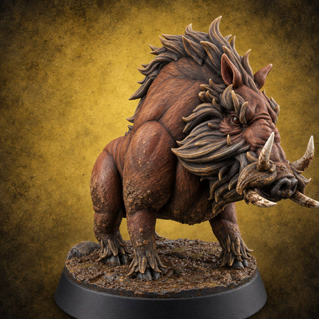 Mud on Both Tusks Boar Beast A — painted concept preview (miniature supplied unpainted)