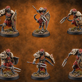 Shields Up, Forks Out Dragonborn Wardens — painted concept preview (miniature supplied unpainted)