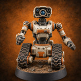 Rolling Out the Welcome Mat Modron Tracked Robot with Camera Head — painted concept preview (miniature supplied unpainted)