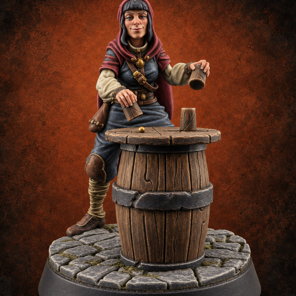 Back-Alley Odds Street Gambler C — painted concept preview (miniature supplied unpainted)