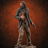 Sullen, Shabby and Armed Human Occultist with Tome and Revolver — painted concept preview (miniature supplied unpainted)