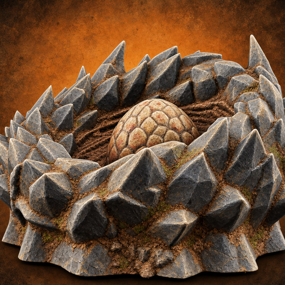 Brood Territory Dragon Nest B — painted concept preview (terrain supplied unpainted)